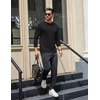 COOFANDY Mens Long Sleeve T Shirts Crew Neck Casual Basic Tee Shirt Lightweight Pullover Shirts(3 Pack-black/Light Gray/White)