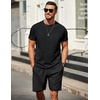 COOFANDY Men’s T Shirt Short Sleeve Classic Crew Neck T-Shirt Casual Summer Basic Tee Shirts(All Black)