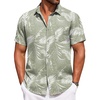 COOFANDY Mens Hawaiian Shirt Summer Beach Vacation Resort Wear Casual Button Down Short Sleeve Shirt Tropical Aloha Top