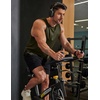 COOFANDY Gym Sleeveless Shirts Men Cotton Blend Stringer Tank Tops Quick Dry Soft Gym Wear Active Gym Shirts Workout Tank Army Green