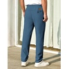 COOFANDY Mens Casual Pants Elastic Waist Chino Pants Lightweight Drawstring Pants with Pockets(Dark Blue)