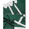 COOFANDY Men’s Knit Short Sleeve Shirts Button Down Vintage Knitted Polo Shirt Casual Beach Crochet Cable Vacation Shirt(White-green)