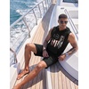 COOFANDY Mens Sleeveless Workout Hoodie Shorts Set 2 Piece Outfits Hooded Tank Tops Gym Tracksuit Sweatsuits(Black Flag Printed)