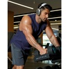 COOFANDY Mens Workout Tank Tops Cut Off Bodybuilding Fitness Muscle Shirts Wide Armholes Summer Sleeveless Shirt(Navy Blue)