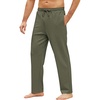 COOFANDY Men Stretchy Track Pants Athletic Running Yoga Sweatpants Straight Leg Joggers(Army Green, S), Small