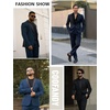 COOFANDY Mens Tuxedo Suit Set Slim Fit 2 Piece One Button Blazer Jacket Pants for Wedding,Dinner,Prom(Green)
