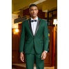 COOFANDY Mens Tuxedo Suit Set Slim Fit 2 Piece One Button Blazer Jacket Pants for Wedding,Dinner,Prom(Green)