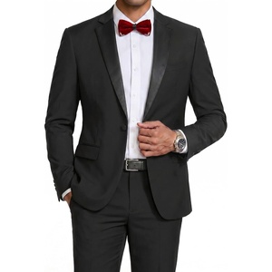 COOFANDY Mens Tuxedo Suit Set Slim Fit 2 Piece One Button Blazer Jacket Pants for Wedding,Dinner,Prom(Black)