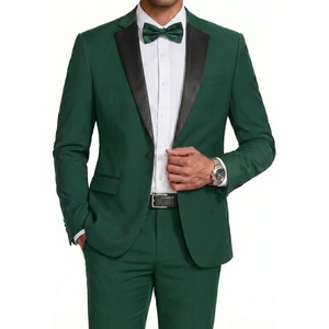 COOFANDY Mens Tuxedo Suit Set Slim Fit 2 Piece One Button Blazer Jacket Pants for Wedding,Dinner,Prom(Green)