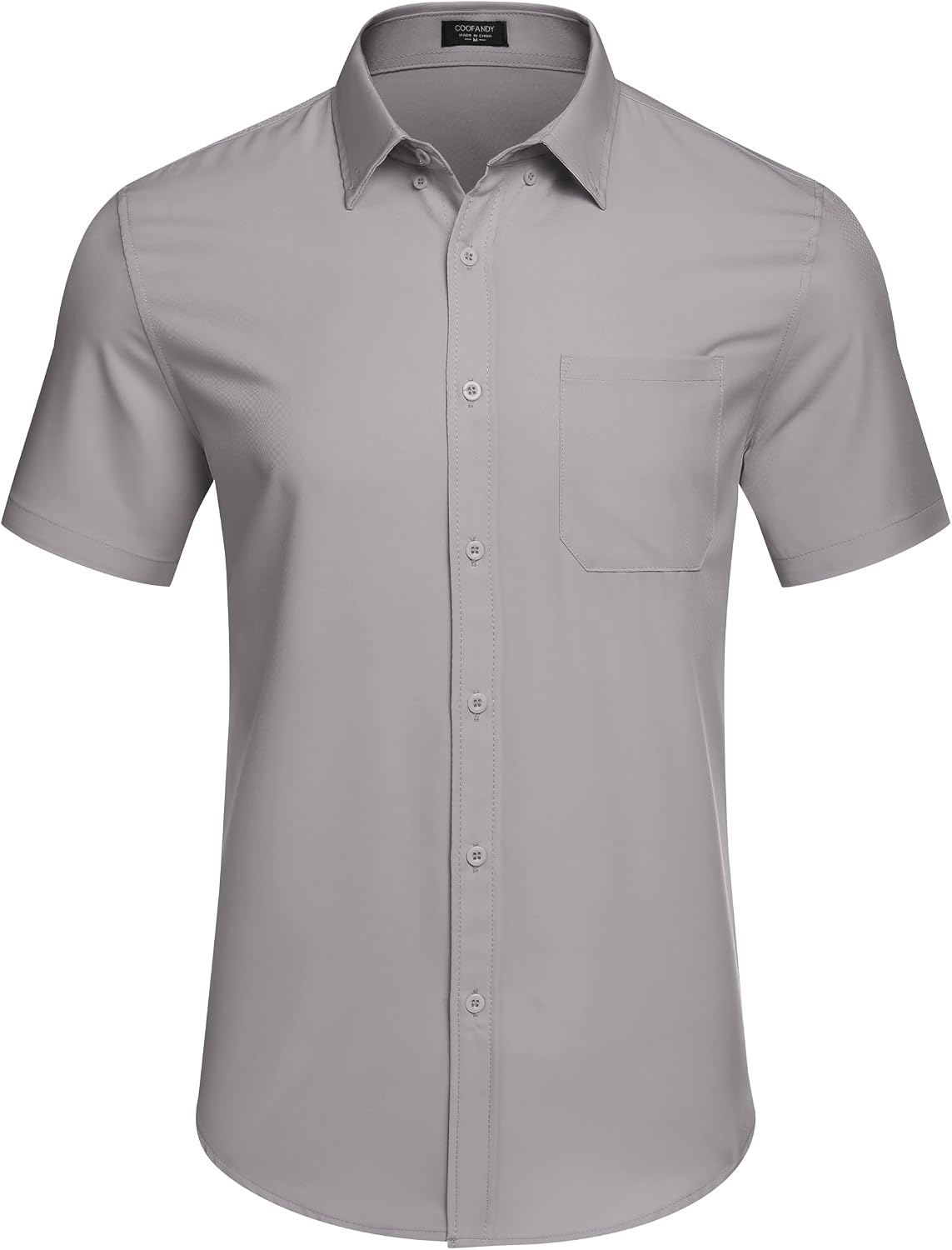 image:imageCOOFANDY Mens Casual Dress Shirt Short Sleeve Wrinkle Free Dress Shirt Business Casual Shirts
