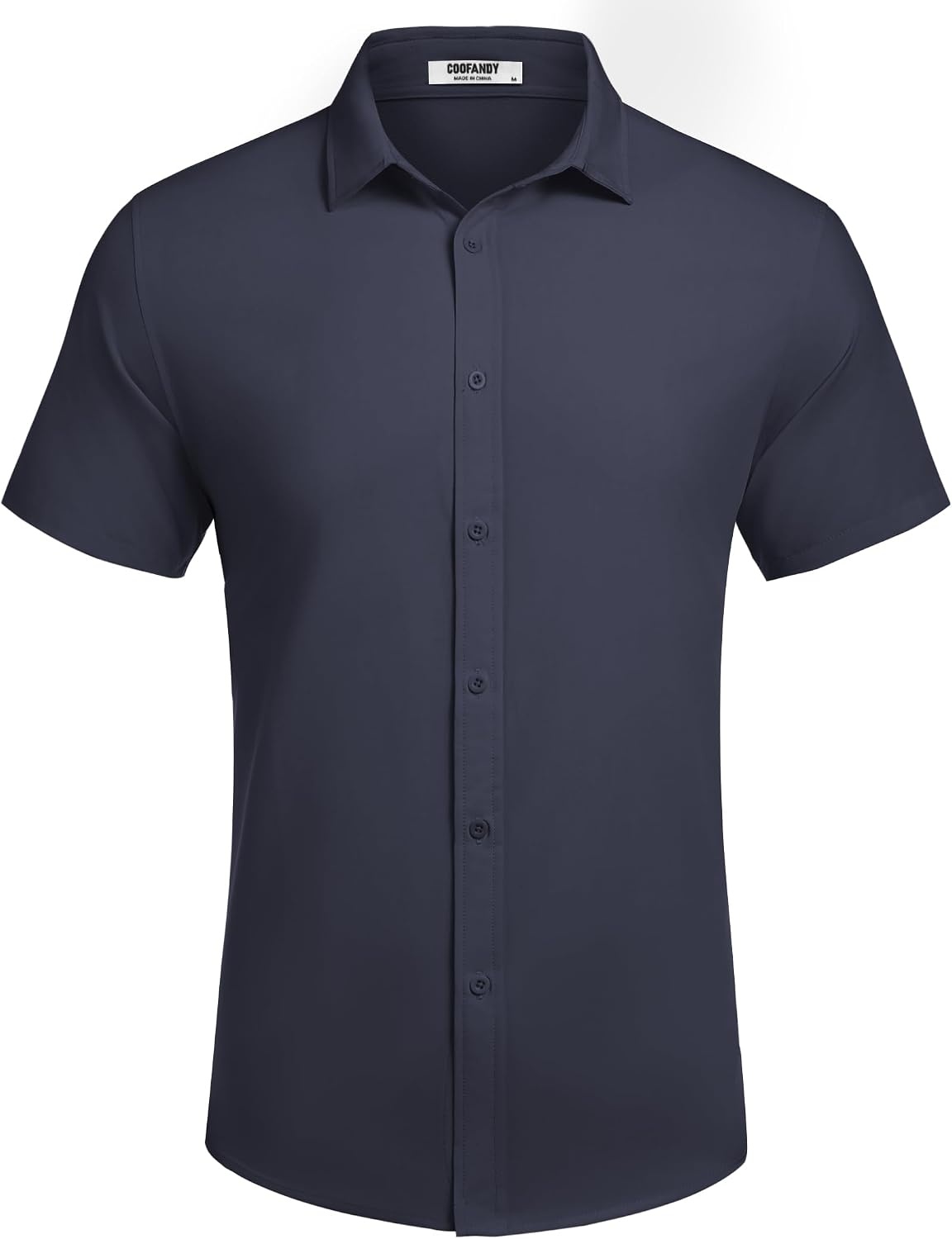 image:imageCOOFANDY Mens Short Sleeve Button Down Shirts Casual Linen Summer Beach Shirt Wrinkle Free