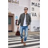 COOFANDY Men Bomber Jacket Lightweight Windbreaker Jackets Casual Softshell Flight Fashion Winter Fall Coat with Pocket(1 – Grey)