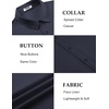 COOFANDY Mens Short Sleeve Button Down Shirts Casual Linen Summer Beach Shirt Wrinkle Free
