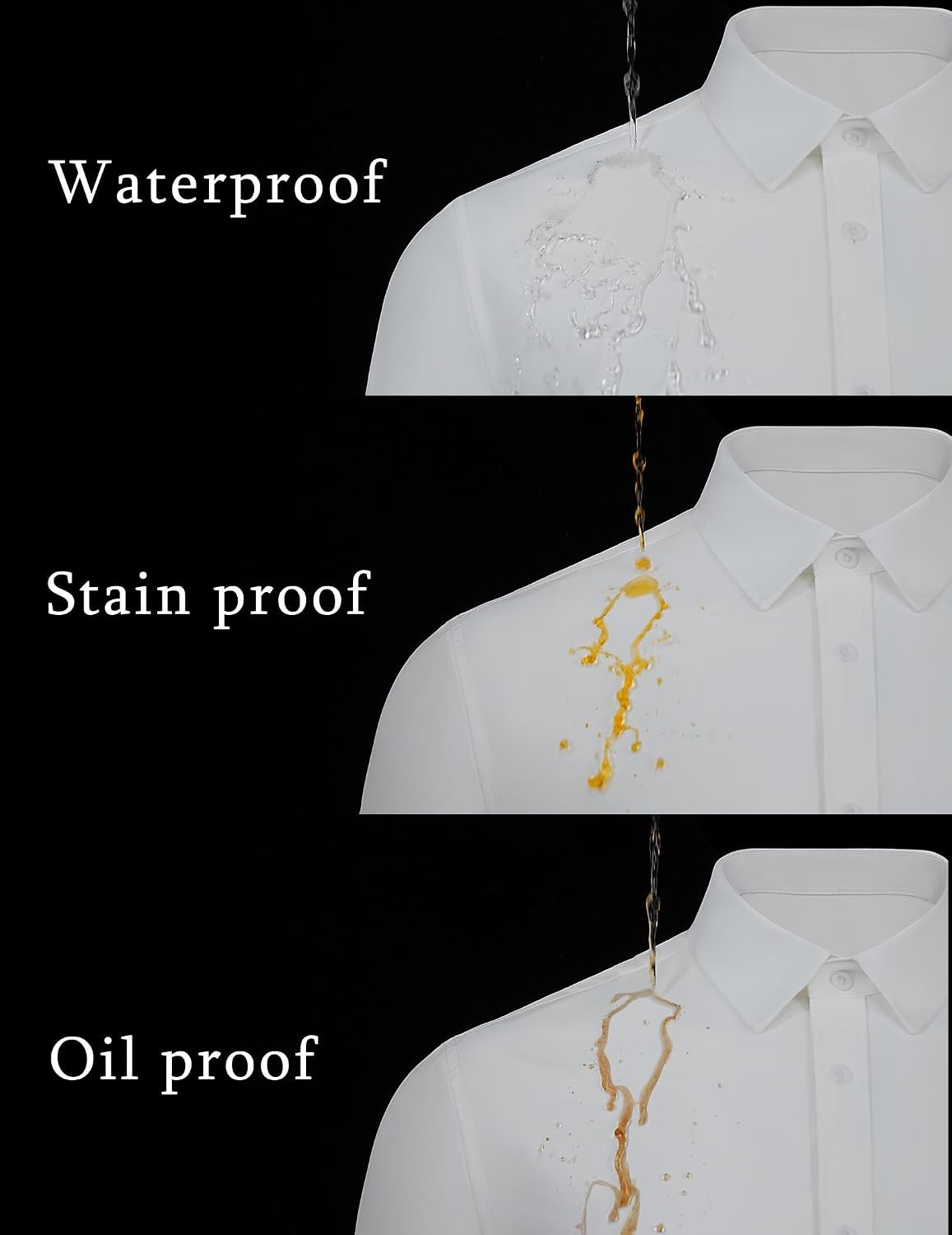 image:imageCOOFANDY Mens Casual Shirt Short Sleeve Button Down Shirts Stain Proof Summer Shirts Dark Grey