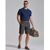 COOFANDY Men’s Casual Shorts Pleated Front 9″ Linen Textured Dress Shorts(Dark Grey)