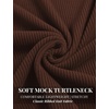 COOFANDY Men’s Mock Neck T-Shirts Short Sleeve Ribbed Knit Shirt Soft Tee Shirt Casual Basic Tops(Brown)