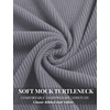 COOFANDY Men’s Mock Neck T-Shirts Short Sleeve Ribbed Knit Shirt Soft Tee Shirt Casual Basic Tops(Grey)