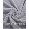 COOFANDY Men’s Mock Neck T-Shirts Short Sleeve Ribbed Knit Shirt Soft Tee Shirt Casual Basic Tops(Light Grey)