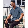 COOFANDY Men’s Shirt Short Sleeve Button Down Shirt Business Casual Dress Shirts Blue