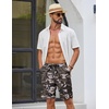 COOFANDY Mens Casual Shorts Cotton Drawstring Elastic Waist Lightweight 9″ Chino Golf Shorts Summer Beach Shorts(Camouflage 1)