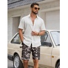 COOFANDY Mens Casual Shorts Cotton Drawstring Elastic Waist Lightweight 9″ Chino Golf Shorts Summer Beach Shorts(Camouflage 1)