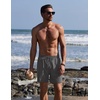 COOFANDY Mens Swim Trunks with Compression Liner Quick Dry 7 Inch Bathing Suit Beach Short with Zipper Pockets(Dark Gray)