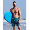 COOFANDY Mens Swim Trunks with Compression Liner Quick Dry 7 Inch Bathing Suit Beach Short with Zipper Pockets(Dark Teal)