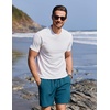 COOFANDY Mens Swim Trunks with Compression Liner Quick Dry 7 Inch Bathing Suit Beach Short with Zipper Pockets(Dark Teal)