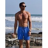 COOFANDY Mens Swim Trunks with Compression Liner Quick Dry 7 Inch Bathing Suit Beach Short with Zipper Pockets(Nordic Blue)