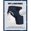 COOFANDY Mens Swim Trunks with Compression Liner Quick Dry 7 Inch Bathing Suit Beach Short with Zipper Pockets(Palm Night)