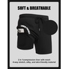 COOFANDY Mens Swim Trunks with Compression Liner Quick Dry 7 Inch Bathing Suit Beach Short with Zipper Pockets(Pure Black)