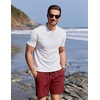 COOFANDY Mens Swim Trunks with Compression Liner Quick Dry 7 Inch Bathing Suit Beach Short with Zipper Pockets(Wine Red)