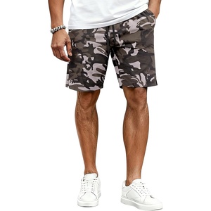 COOFANDY Mens Casual Shorts Cotton Drawstring Elastic Waist Lightweight 9″ Chino Golf Shorts Summer Beach Shorts(Camouflage 1)