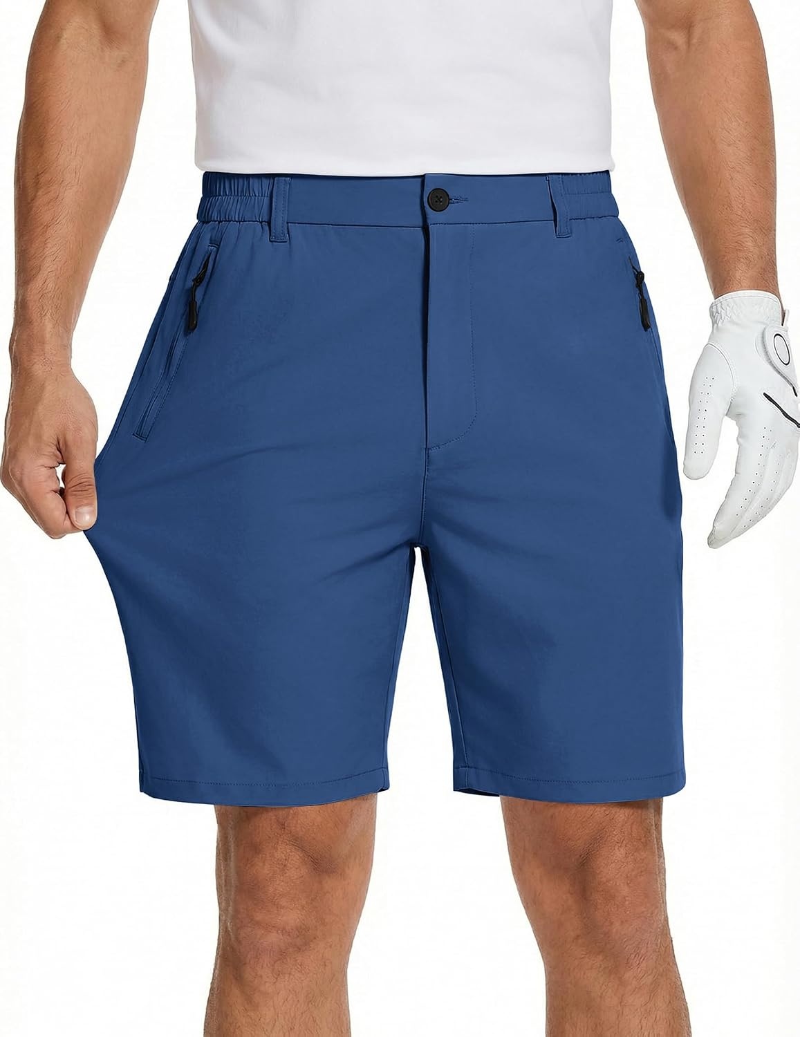 image:imageCOOFANDY Mens Stretch Golf Shorts 7 Lightweight Casual Hiking Shorts Summer Athletic Work Dress Hybrid ShortsRoyal Blue