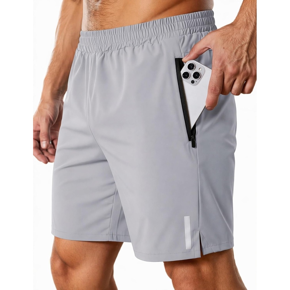 image:imageCOOFANDY Mens Running Athletic Shorts 7 Workout Gym Short Tennis Quick Dry Active Sport Hiking BasketballLight Grey