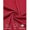 COOFANDY Long Sleeve Polo Shirts for Men Knit Polo Sweater Lightweight Ribbed Pullover Sweater(Red)
