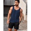COOFANDY Men’s 3 Pack Tank Tops Gym Workout Shirt Y-Back Sleeveless Muscle Fitness Bodybuilding Tank Shirts(Black/White/Navy Blue)