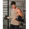 COOFANDY Men’s 3 Pack Tank Tops Gym Workout Shirt Y-Back Sleeveless Muscle Fitness Bodybuilding Tank Shirts(Khaki/Black/Pink)