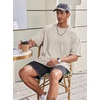 COOFANDY Mens Oversized T Shirt Loose Fit Vintage Washed Tee Casual Streetwear Unisex Short Sleeve Heavy Cotton Top(Beige)