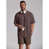 COOFANDY Mens Oversized T Shirt Loose Fit Vintage Washed Tee Casual Streetwear Unisex Short Sleeve Heavy Cotton Top(Brown)