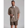 COOFANDY Mens Oversized T Shirt Loose Fit Vintage Washed Tee Casual Streetwear Unisex Short Sleeve Heavy Cotton Top(Khaki)
