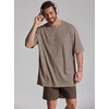 COOFANDY Mens Oversized T Shirt Loose Fit Vintage Washed Tee Casual Streetwear Unisex Short Sleeve Heavy Cotton Top(Khaki)