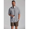 COOFANDY Mens Oversized T Shirt Loose Fit Vintage Washed Tee Casual Streetwear Unisex Short Sleeve Heavy Cotton Top(Light Grey)