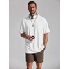 COOFANDY Mens Oversized T Shirt Loose Fit Vintage Washed Tee Casual Streetwear Unisex Short Sleeve Heavy Cotton Top(White)