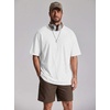 COOFANDY Mens Oversized T Shirt Loose Fit Vintage Washed Tee Casual Streetwear Unisex Short Sleeve Heavy Cotton Top(White)