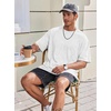 COOFANDY Mens Oversized T Shirt Loose Fit Vintage Washed Tee Casual Streetwear Unisex Short Sleeve Heavy Cotton Top(White)