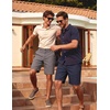 COOFANDY Mens Shorts Casual 9″ Lightweight Cotton Comfort Stretch Dress Shots Summer Beach with Pockets(Dark Gray)