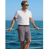 COOFANDY Mens Shorts Casual 9″ Lightweight Cotton Comfort Stretch Dress Shots Summer Beach with Pockets(Dark Gray)