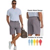 COOFANDY Mens Shorts Casual 9″ Lightweight Cotton Comfort Stretch Dress Shots Summer Beach with Pockets(Dark Gray)