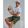 COOFANDY Mens Shorts Casual 9″ Lightweight Cotton Comfort Stretch Dress Shots Summer Beach with Pockets(Green)